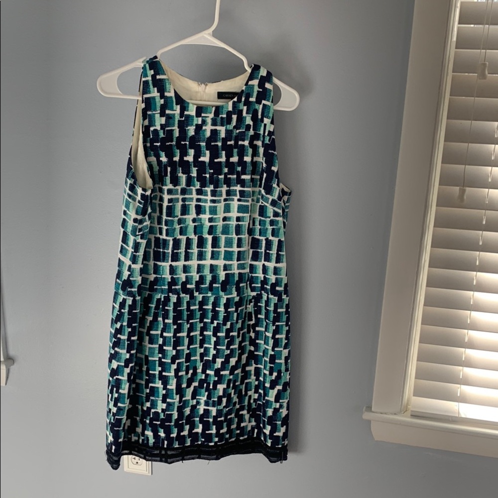 Geometric Patterned Sleeveless Dress